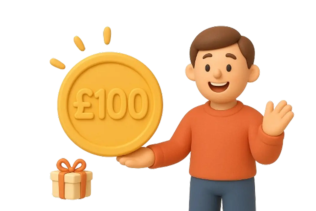 £100 Amazon voucher coin illustration